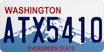 WA license plate ATX5410