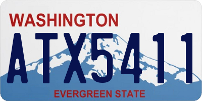 WA license plate ATX5411