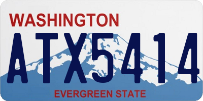 WA license plate ATX5414