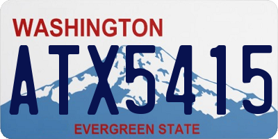 WA license plate ATX5415