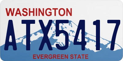WA license plate ATX5417