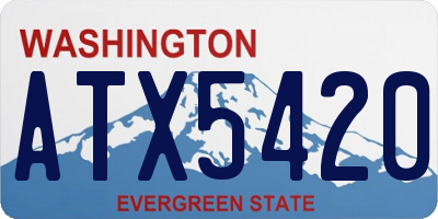 WA license plate ATX5420