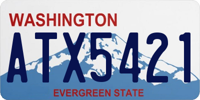 WA license plate ATX5421