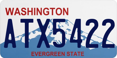 WA license plate ATX5422