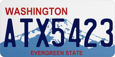 WA license plate ATX5423