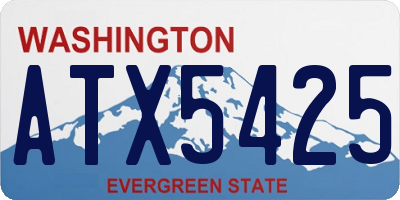 WA license plate ATX5425