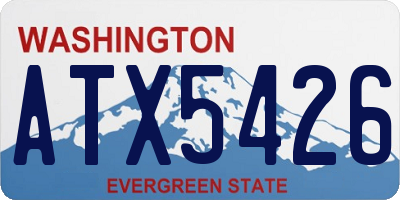 WA license plate ATX5426
