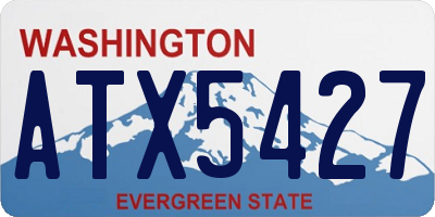 WA license plate ATX5427