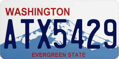 WA license plate ATX5429