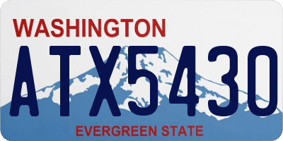 WA license plate ATX5430