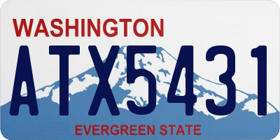 WA license plate ATX5431