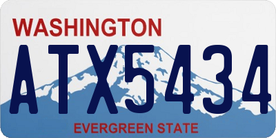 WA license plate ATX5434