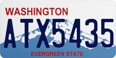 WA license plate ATX5435