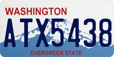 WA license plate ATX5438