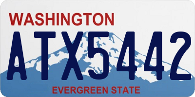 WA license plate ATX5442