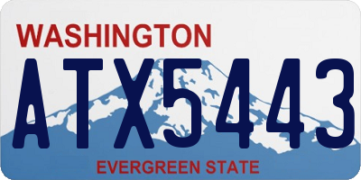 WA license plate ATX5443