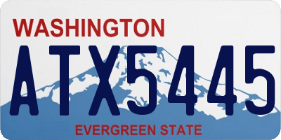 WA license plate ATX5445