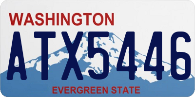 WA license plate ATX5446