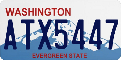 WA license plate ATX5447