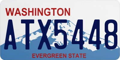 WA license plate ATX5448