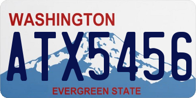 WA license plate ATX5456