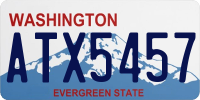 WA license plate ATX5457
