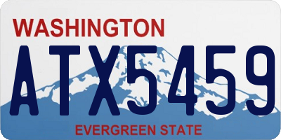 WA license plate ATX5459