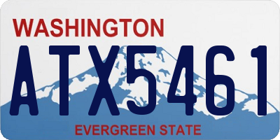 WA license plate ATX5461