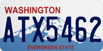 WA license plate ATX5462