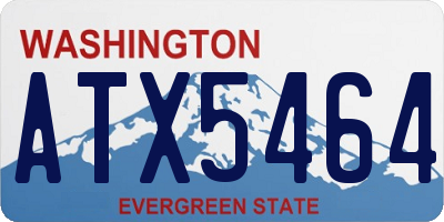 WA license plate ATX5464