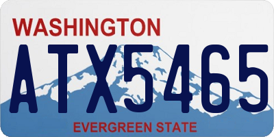WA license plate ATX5465