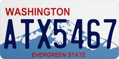 WA license plate ATX5467