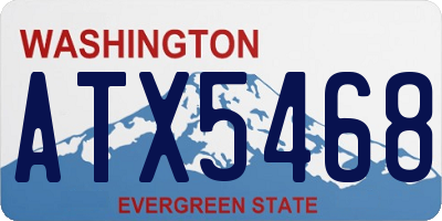 WA license plate ATX5468