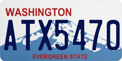 WA license plate ATX5470
