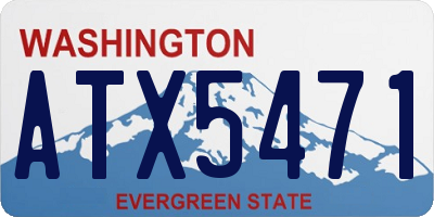 WA license plate ATX5471