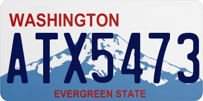 WA license plate ATX5473