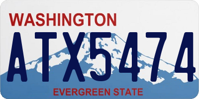 WA license plate ATX5474