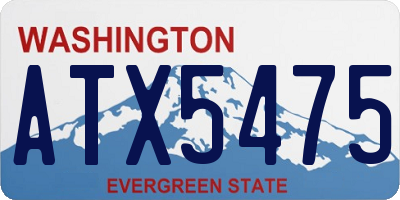 WA license plate ATX5475