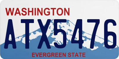 WA license plate ATX5476
