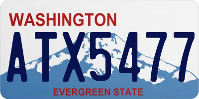 WA license plate ATX5477