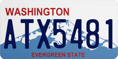 WA license plate ATX5481