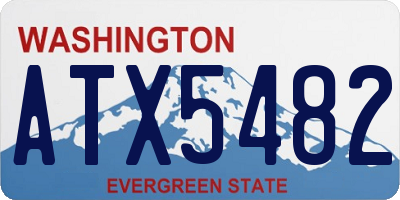 WA license plate ATX5482