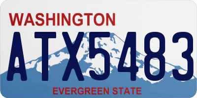 WA license plate ATX5483