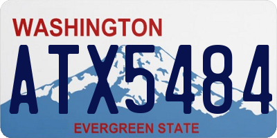 WA license plate ATX5484
