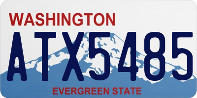 WA license plate ATX5485