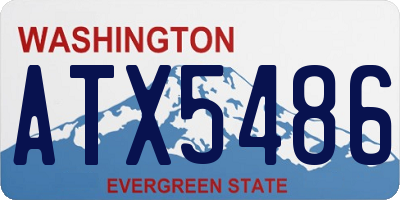 WA license plate ATX5486