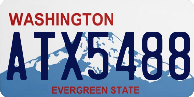 WA license plate ATX5488
