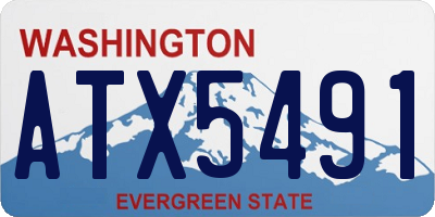 WA license plate ATX5491