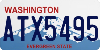 WA license plate ATX5495