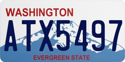 WA license plate ATX5497